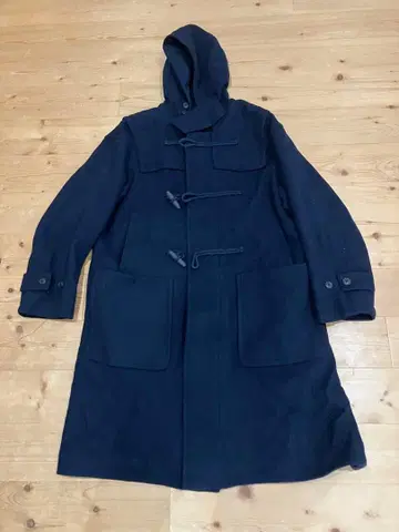 인기 완판템 J 질 샌더 L 사이즈 네이비 후드 부착 더플 코트