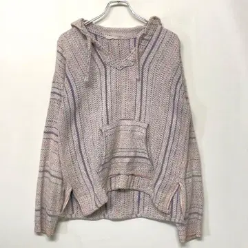 올드 아메카지 스트릿 구제 의류 헤링본 스트라이프 멕시칸 후드티