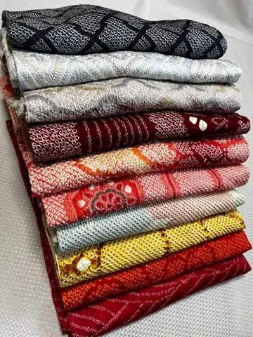 기모노 리메이크용 총조임 겉옷 10장 세트 묶음 판매 S-3