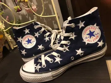 CONVERSE 올스타 별 패턴 스니커즈 네이비