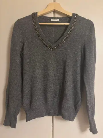 EQUIPMENT 그레이 V넥 스웨터 XS
