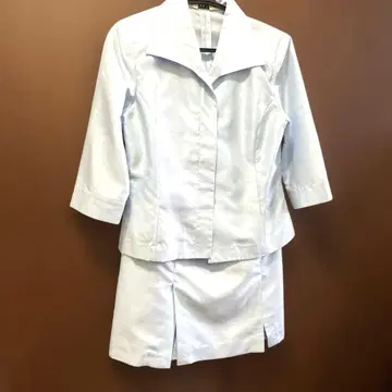 이마쥬 스카이블루 자켓 7부 소매 스커트 수트