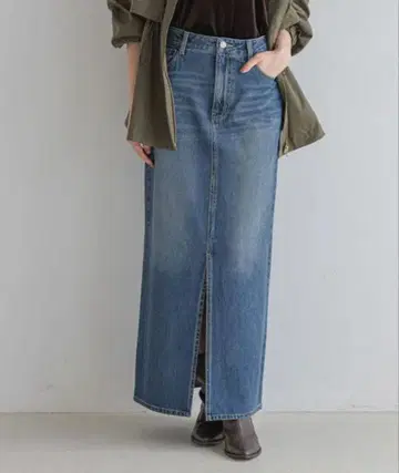 완판 색상 Apart by 슬릿 데님 스커트