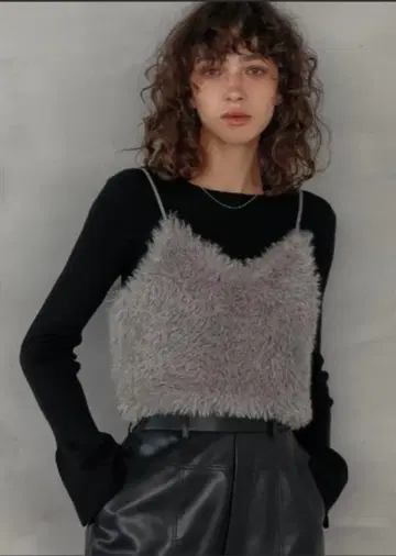 Re:EDIT [리디] 티베트 라무 인조 모피 뷔스티에