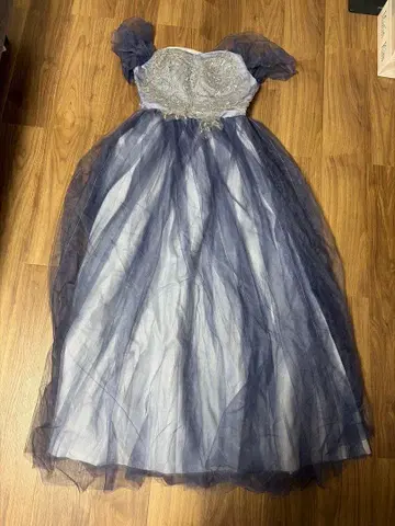 네이비 오프숄더 드레스 M