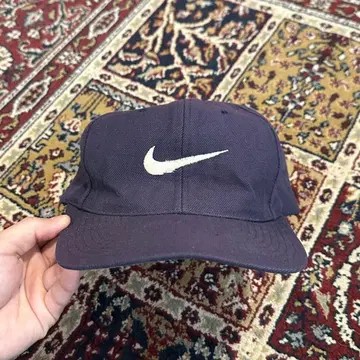 90s NIKE 자수 로고 캡 네이비