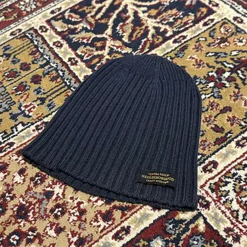 NEIGHBORHOOD 비니 리브 니트 캡 네이비