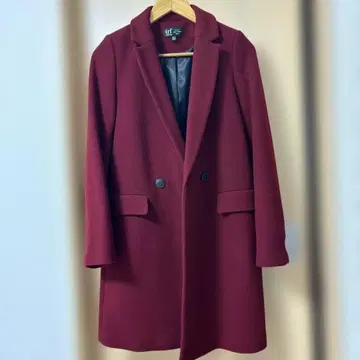 trf 버건디 더블 브레스트 코트 XS