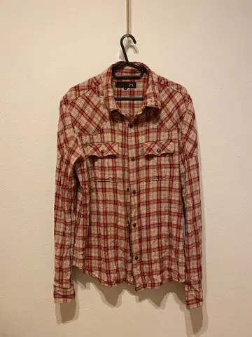 ROAR 체크 무늬 긴팔 셔츠 사이즈 3