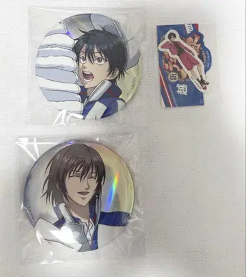 신 테니스의 왕자님 에치젠 료마 후지 슈스케 캔뱃지 스티커