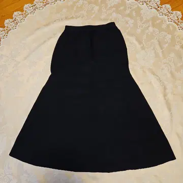 [미사용 새상품] SLY 블랙 플레어 니트 스커트 머메이드 파티