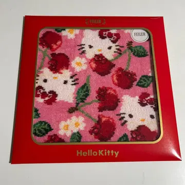 헬로키티 페이러 슈니르 직조 손수건 핑크