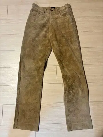 BEAMS 가죽 팬츠 스웨이드