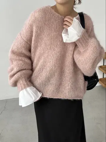 카프리슈 마쥬 굵은 모헤어 니트