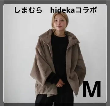 시마무라 hideka 콜라보 지퍼 블루종 M