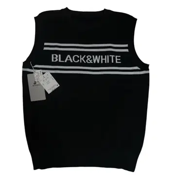 BLACK&WHITE 슬리브리스 니트 베스트