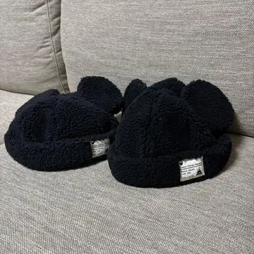 도쿄 디즈니 리조트 플리스 모자 블랙