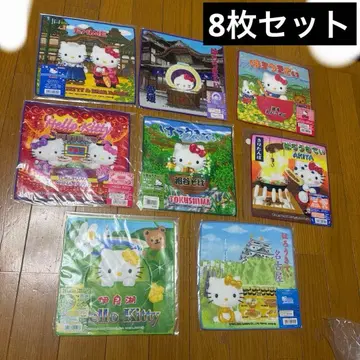 [ 묶음 판매 ] 헬로키티 지역 타월 손수건 헤이세이 레트로 레어 한정품