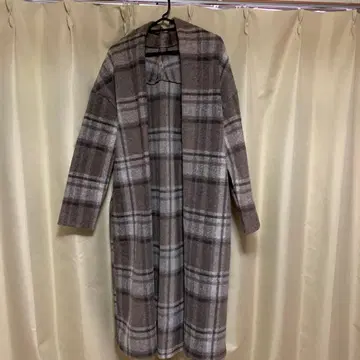 SIMPLES 체크 무늬 롱 코트