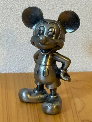 쇼와 레트로 금속제 미키마우스 실버 컬러 디즈니