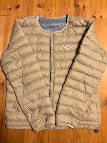 단톤 이너 다운 자켓 베이지 단추식 사이즈 L