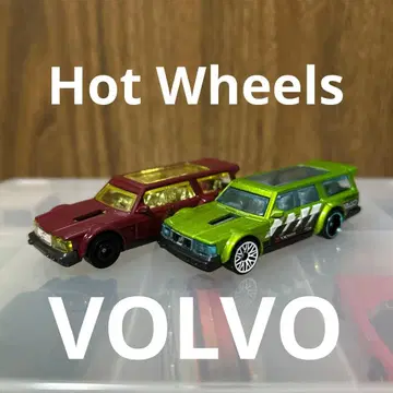 [ Hot Wheels ] VOLVO 미니카 빨간색과 그린색 2대 세트