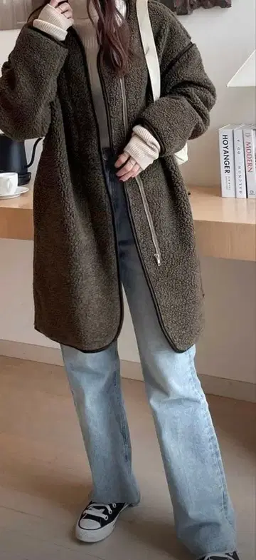 classicalelf 노카라 파이핑 미들 코트