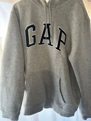 GAP 그레이 후드 부착 후드티 속기모