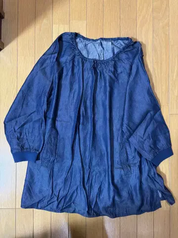 Kurihara Harumi 텐셀 데님 스모크 다크 블루