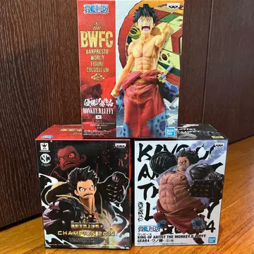 KING OF ARTIST BWFC 루피 피규어 3체 세트 미개봉 새상품
