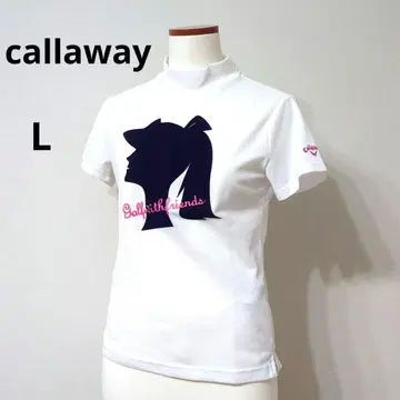 callaway 캘러웨이 골프 셔츠 프린트 반팔 화이트 L 사이즈