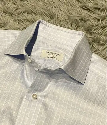 TOMORROWLAND 라이트 블루 체크 셔츠 41