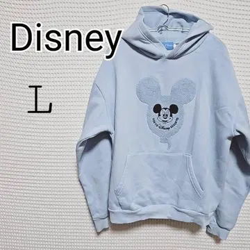 Disney 미키마우스 후드티 L 라이트 블루