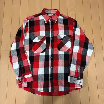 90s FIVE BROTHER 블록 체크 플란넬 셔츠 USA제 워크