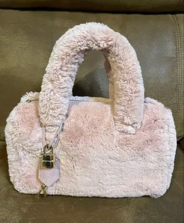 Samantha Thavasa 퍼 핸드백 핑크 사만다 타바사