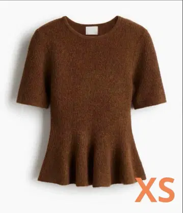 H&M 페플럼 니트 RIB-KNIT PEPLUM TOP