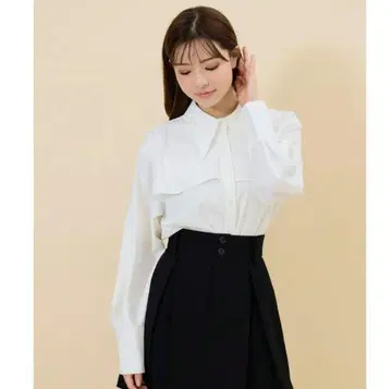 섀도우 스트라이프 케이프 셔츠