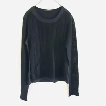 얇은 소재 긴팔 티셔츠 소매 비침 [ MANI PULITE ] 굵은 짜임