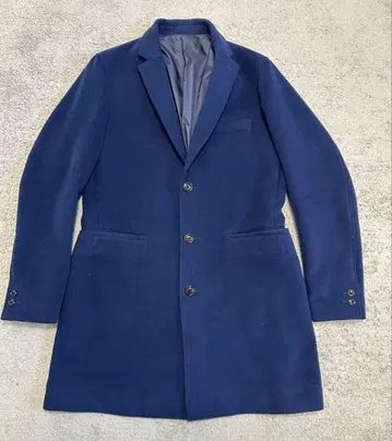 BEAMS 네이비 체스터 코트