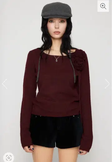 LAGUAGEM 라그아젬 FLOWER MOTIF 니트 D/RED