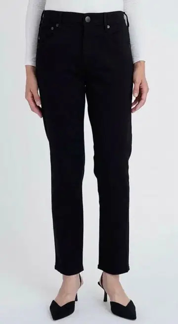 블랙 스키니 데님