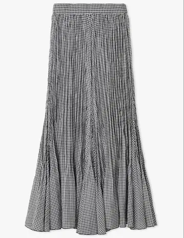 SNIDEL 플리츠 플레어 스커트 체크