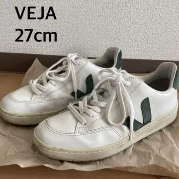 VEJA 스니커즈 남성용 27cm 화이트 x 그린 베자