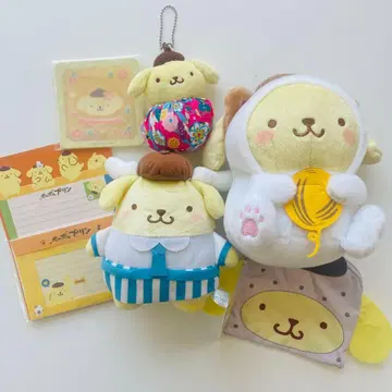 폼폼푸딩 봉제 인형 마스코트 파우치 6개 묶음 판매