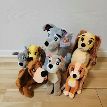 레이디와 트램프 레트로 빈티지 봉제 인형 세가 디즈니 스토어 레이디