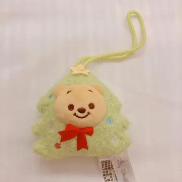 홍콩 디즈니랜드 캡슐 토이 푸우 마스코트 크리스마스 홀리데이