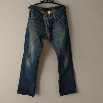 Lee 스트레이트 데님 블루 페이드 가공 L 청바지 24시간 이내 발송