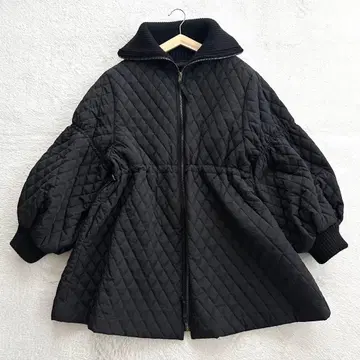 새상품급 CIAOPANIC 리브 포함 드로스트 퀼팅 자켓 F 블랙