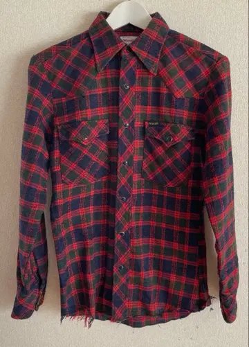 USA 70-80년대 랭글러 플란넬 셔츠 웨스턴