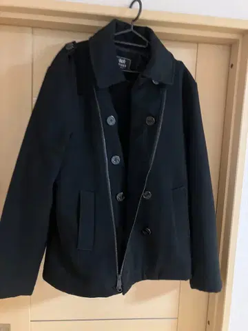 블랙 더블 브레스트 피코트 BEAMS 빔즈 L 새상품급